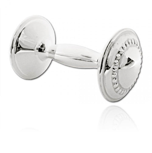 Sterling Silver Baby Rattle against a white background