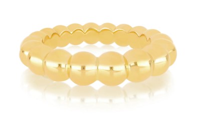 14K Yellow Gold Jumbo Ball Stack Fashion Ring