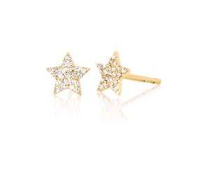 EF Collection diamond star stud Earrings