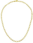 Women's 14K Yellow Gold 4.5mm Oval Link Necklace 16 Inch