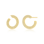 14K Gold Diamond Twist Wrap Earrings