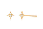 14K Rose Gold Diamond Stud Earrings