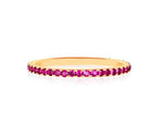 14K Yellow Gold Pink Sapphire Eternity Stack Fashion Ring